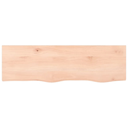 Wall Shelf 100x30x2 cm Untreated Solid Wood Oak