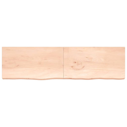 Wall Shelf 220x60x(2-6) cm Untreated Solid Wood Oak