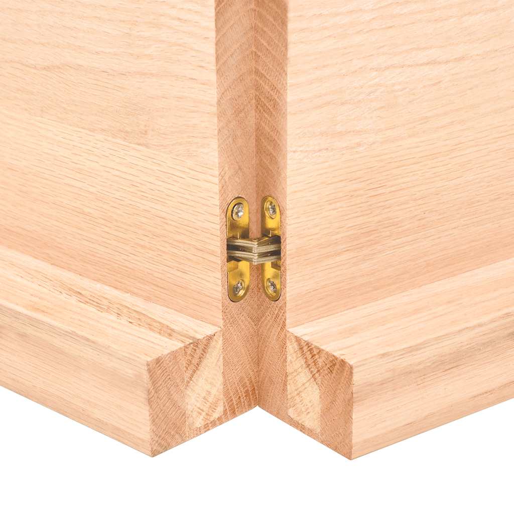 Wall Shelf 220x60x(2-6) cm Untreated Solid Wood Oak