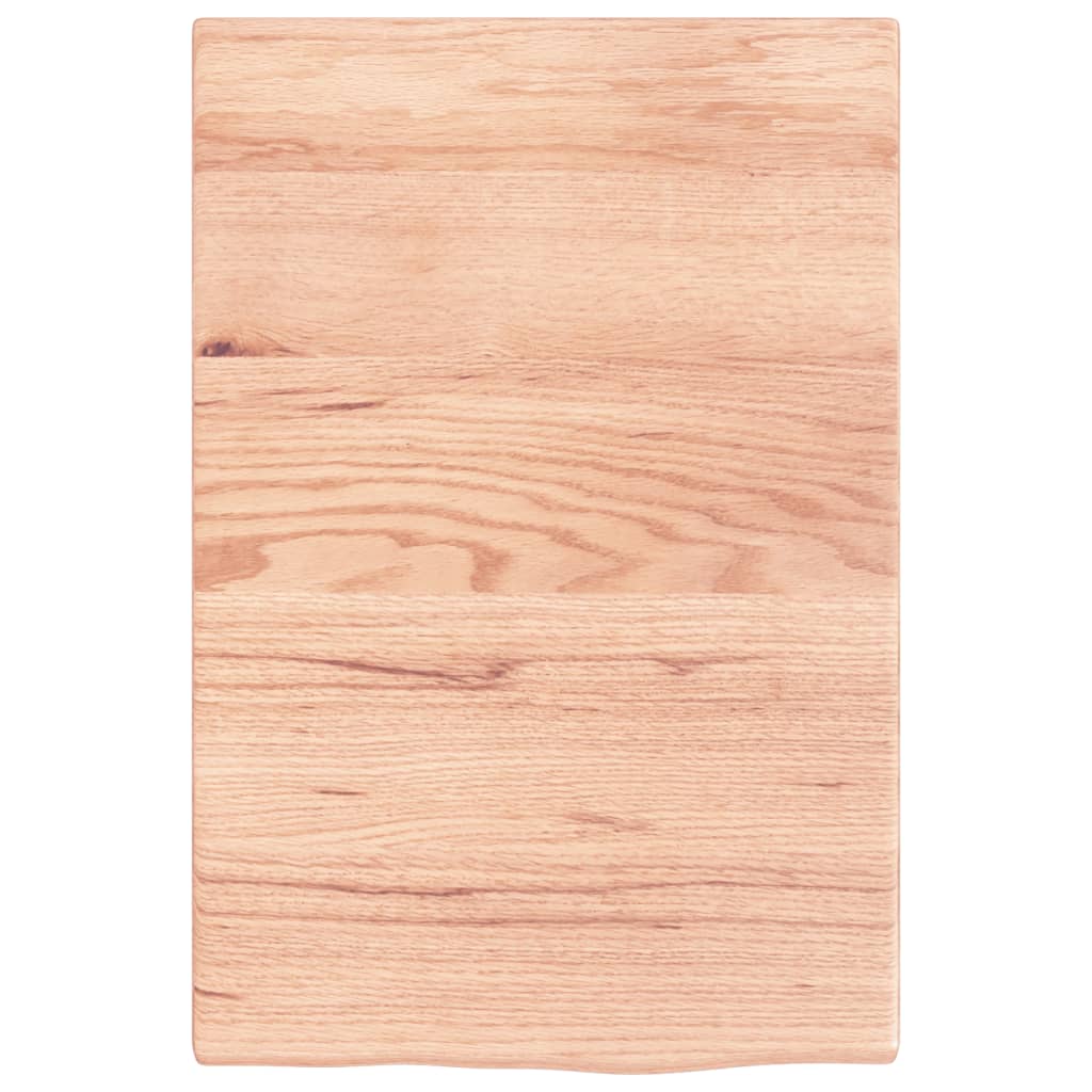Wall Shelf Light Brown 40x60x2 cm Treated Solid Wood Oak