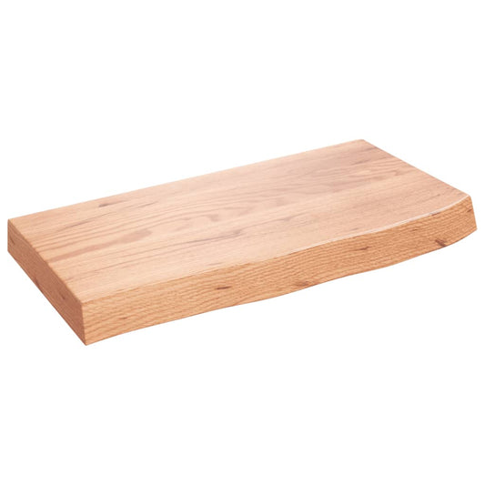 Wall Shelf Light Brown 60x30x(2-6) cm Treated Solid Wood Oak