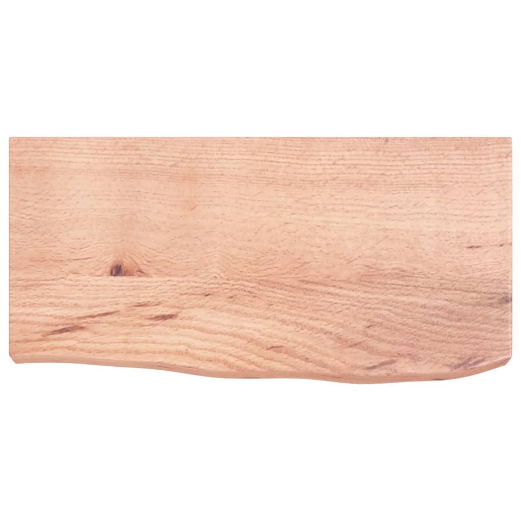 Wall Shelf Light Brown 60x30x(2-6) cm Treated Solid Wood Oak