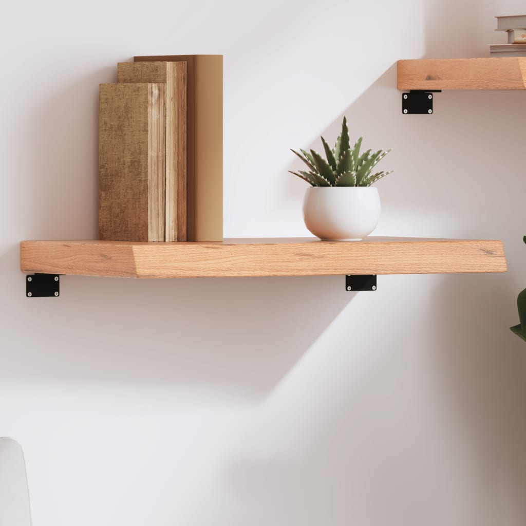 Wall Shelf Light Brown 60x30x(2-6) cm Treated Solid Wood Oak