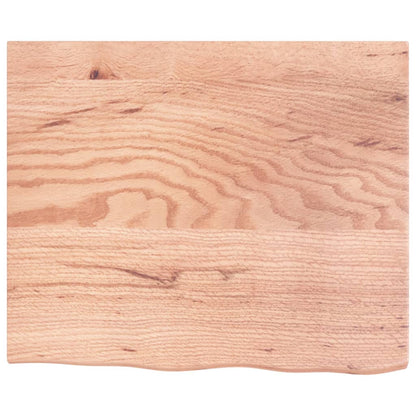 Wall Shelf Light Brown 60x50x2 cm Treated Solid Wood Oak