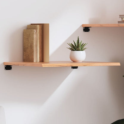 Wall Shelf Light Brown 60x50x2 cm Treated Solid Wood Oak