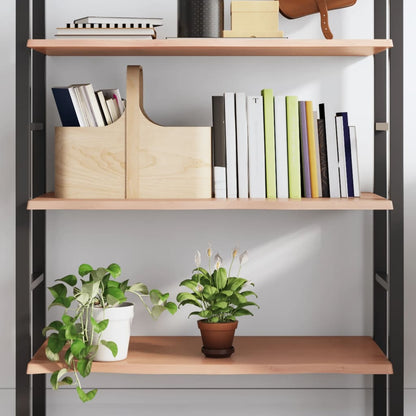 Wall Shelf Light Brown 80x40x2 cm Treated Solid Wood Oak