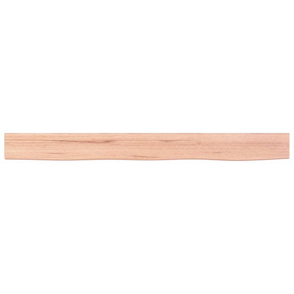 Wall Shelf Light Brown 100x10x6 cm Treated Solid Wood Oak