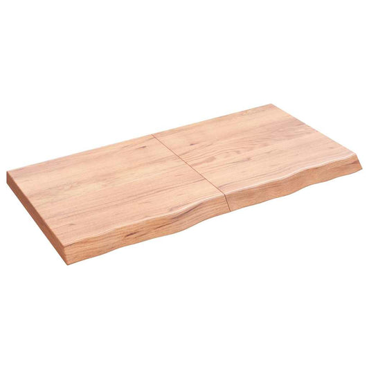 Wall Shelf Light Brown 120x60x(2-6) cm Treated Solid Wood Oak