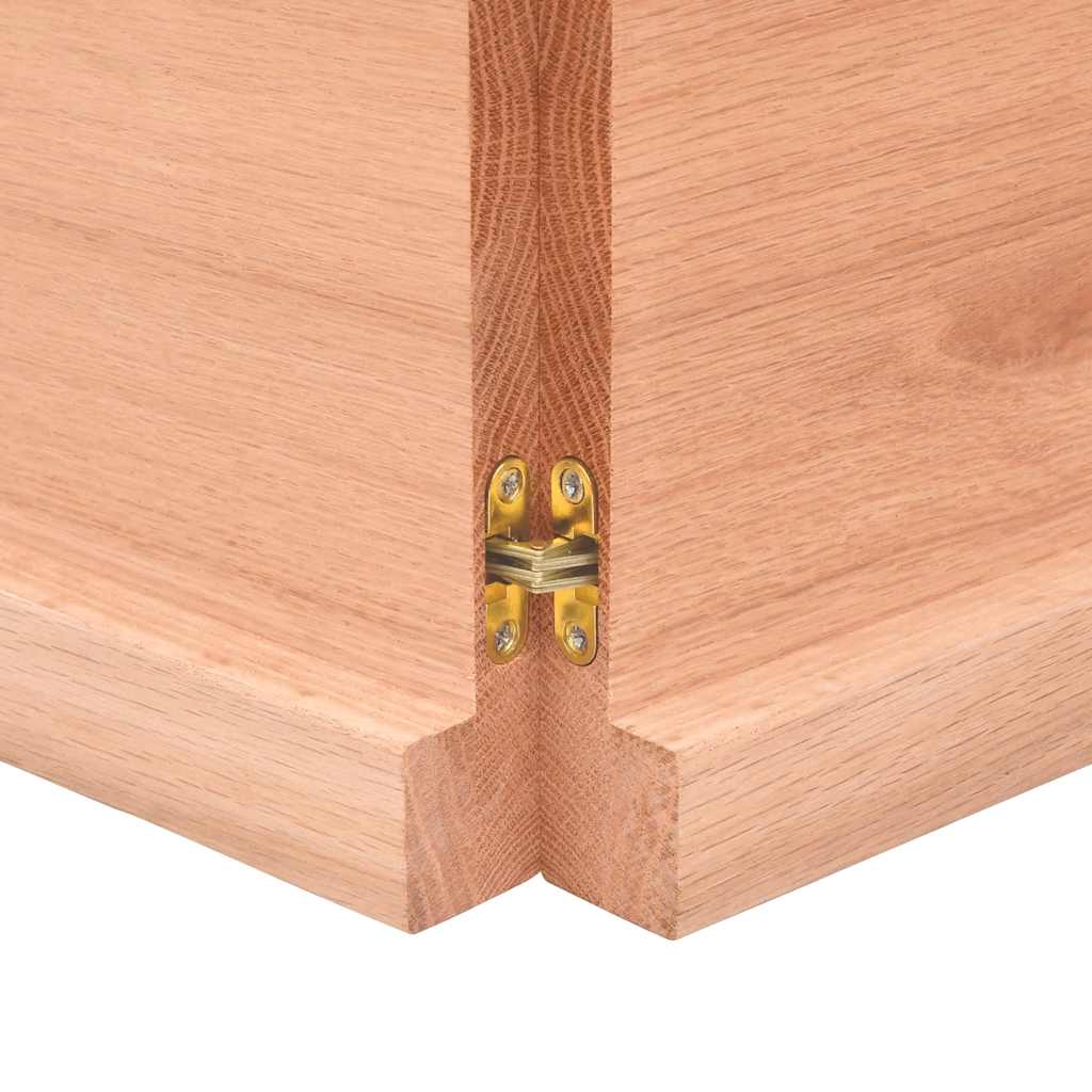 Wall Shelf Light Brown 160x30x(2-4) cm Treated Solid Wood Oak
