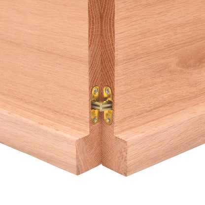 Wall Shelf Light Brown 160x30x(2-4) cm Treated Solid Wood Oak