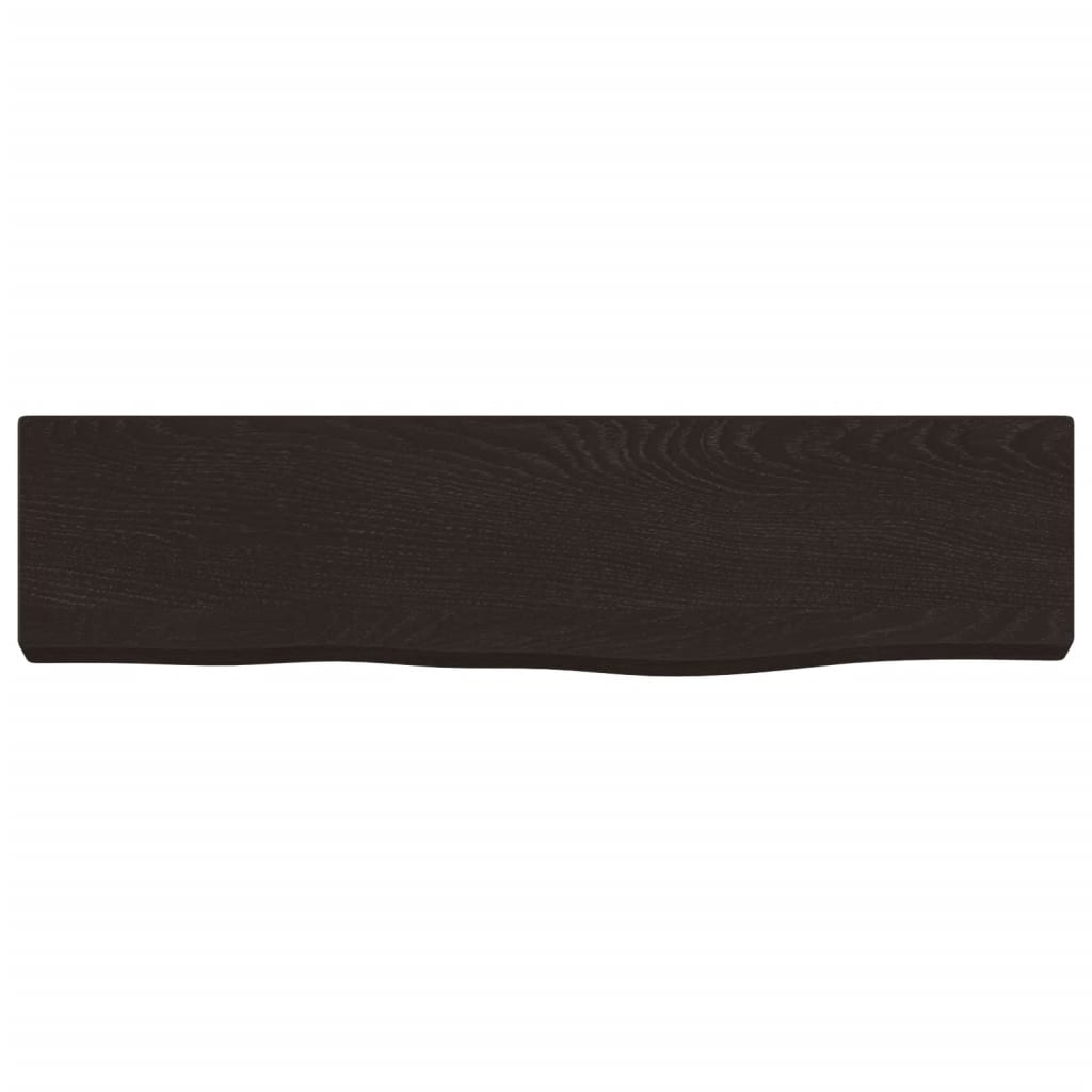 Wall Shelf Dark Brown 40x10x2 cm Treated Solid Wood Oak