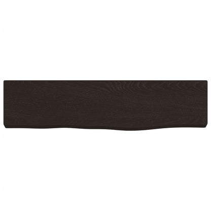 Wall Shelf Dark Brown 40x10x2 cm Treated Solid Wood Oak