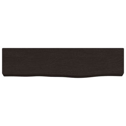 Wall Shelf Dark Brown 40x10x4 cm Treated Solid Wood Oak