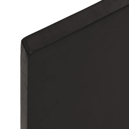 Wall Shelf Dark Brown 40x40x2 cm Treated Solid Wood Oak