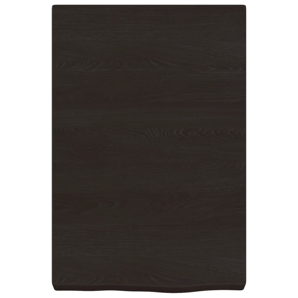 Wall Shelf Dark Brown 40x60x(2-6) cm Treated Solid Wood Oak