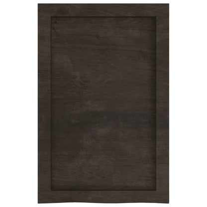 Wall Shelf Dark Brown 40x60x(2-6) cm Treated Solid Wood Oak