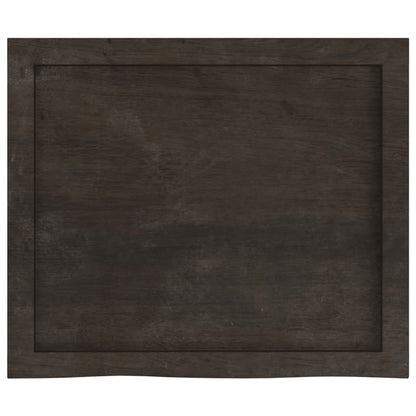 Wall Shelf Dark Brown 60x50x(2-4) cm Treated Solid Wood Oak