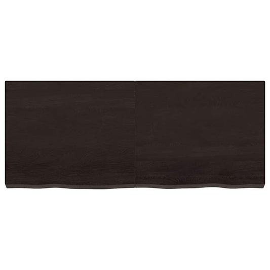 Wall Shelf Dark Brown 120x50x(2-6) cm Treated Solid Wood Oak