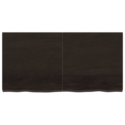 Wall Shelf Dark Brown 120x60x(2-4) cm Treated Solid Wood Oak