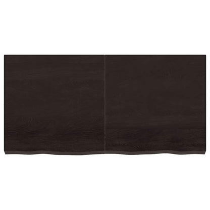 Wall Shelf Dark Brown 120x60x(2-6) cm Treated Solid Wood Oak