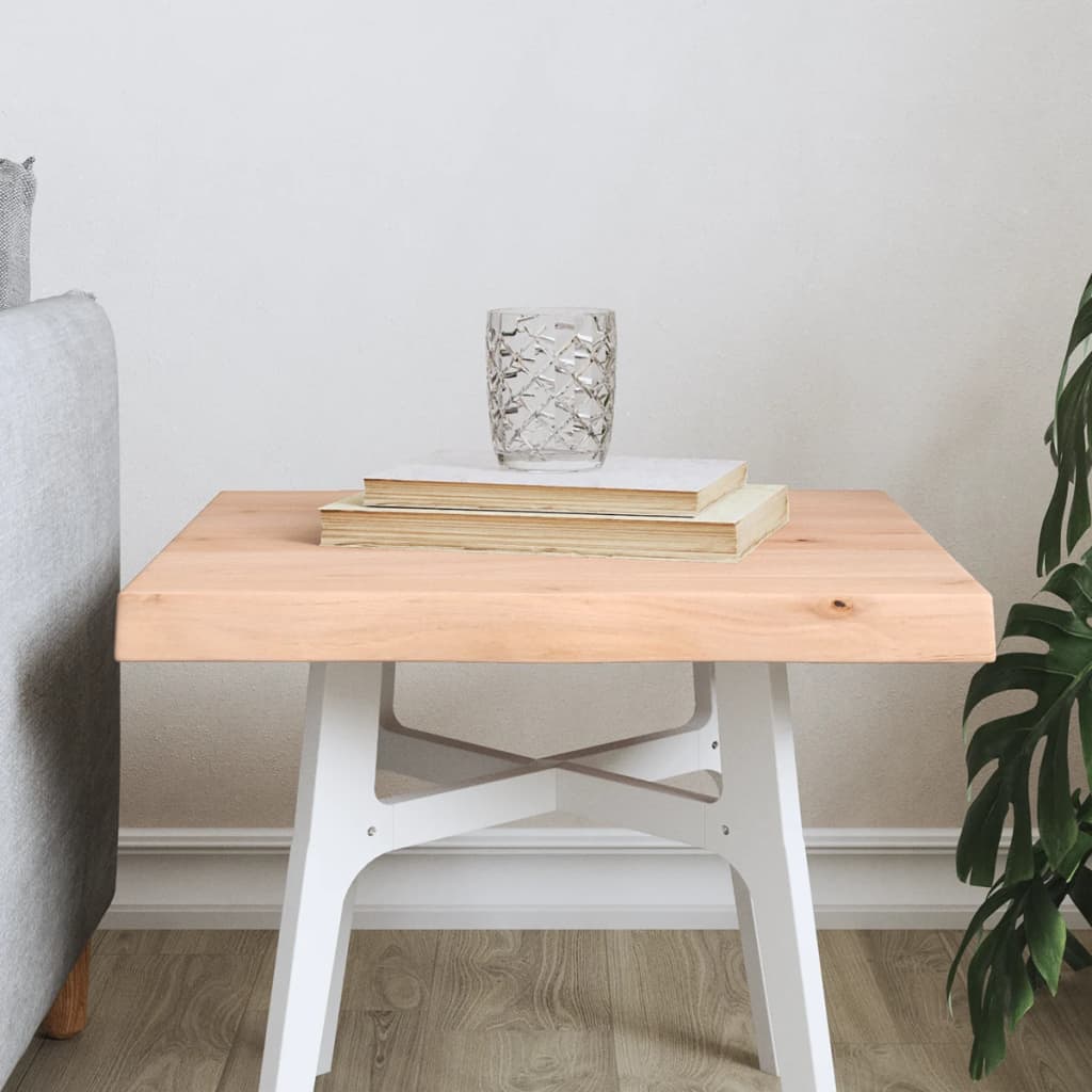 Table Top 40x40x(2-4) cm Untreated Solid Wood Live Edge