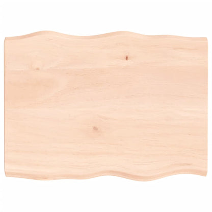 Table Top 80x60x(2-4) cm Untreated Solid Wood Live Edge