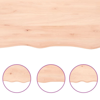 Table Top 100x60x(2-4) cm Untreated Solid Wood Live Edge