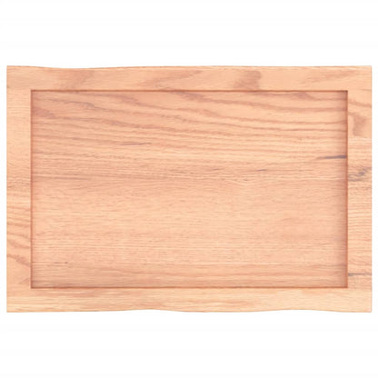Table Top Light Brown 60x40x(2-4) cm Treated Solid Wood Live Edge