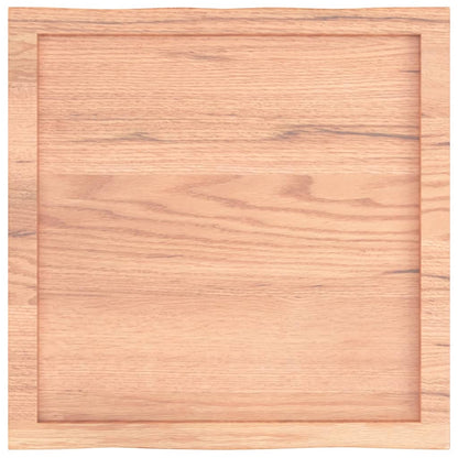 Table Top Light Brown 60x60x(2-4) cm Treated Solid Wood Live Edge