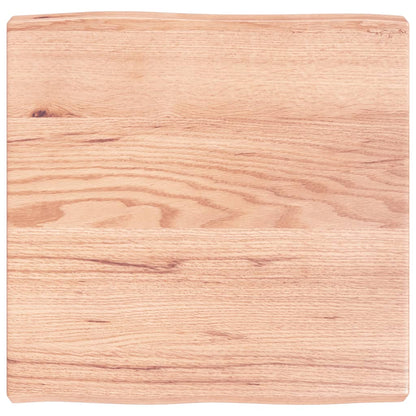Table Top Light Brown 60x60x(2-6) cm Treated Solid Wood Live Edge