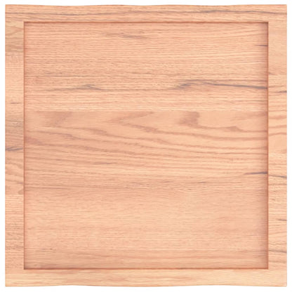 Table Top Light Brown 60x60x(2-6) cm Treated Solid Wood Live Edge