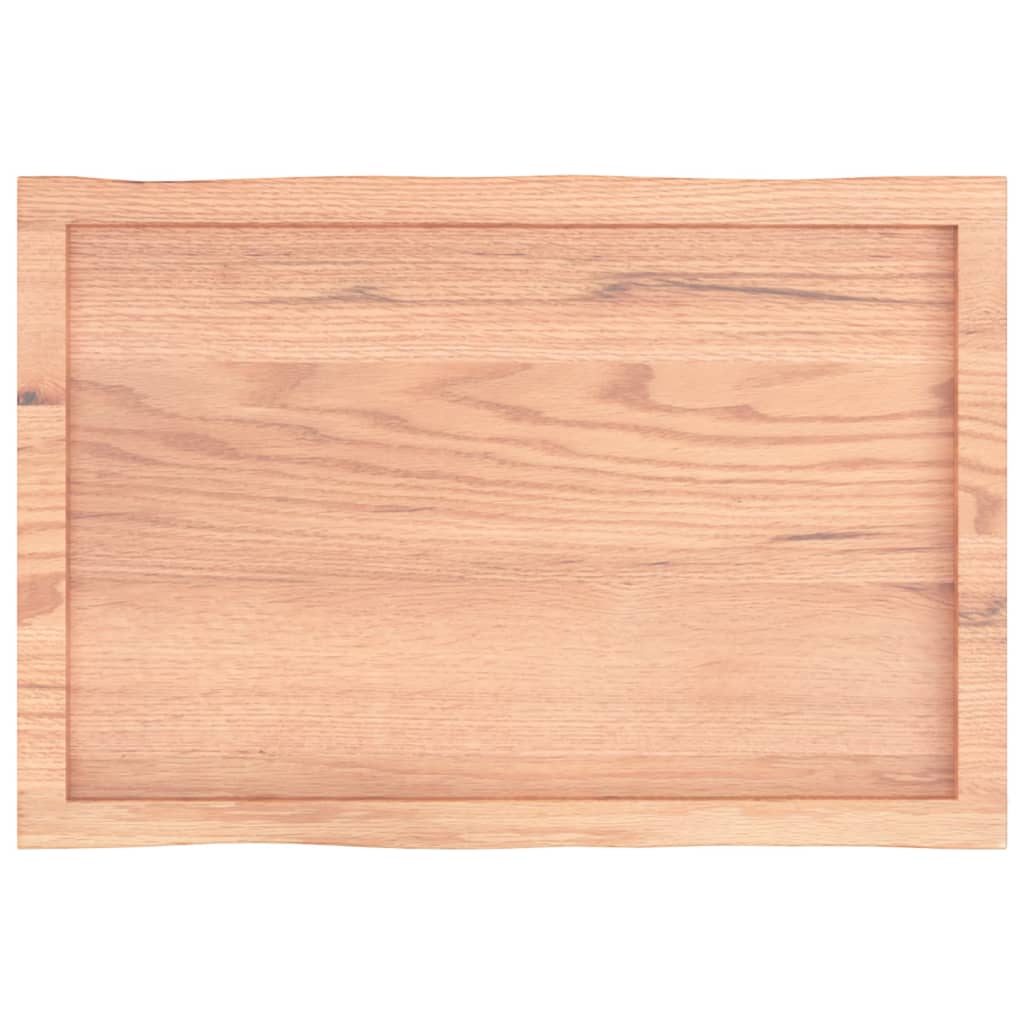 Table Top Light Brown 80x50x(2-6) cm Treated Solid Wood Live Edge