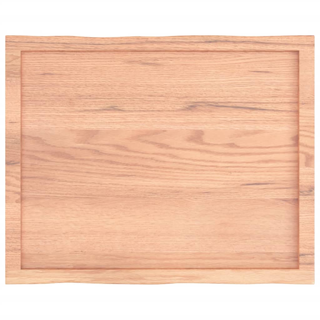 Table Top Light Brown 80x60x(2-6) cm Treated Solid Wood Live Edge