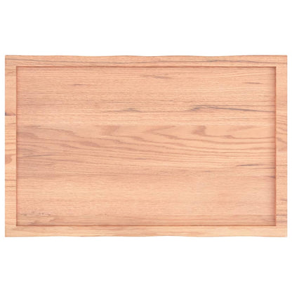 Table Top Light Brown 100x60x(2-4)cm Treated Solid Wood Live Edge