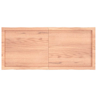 Table Top Light Brown 120x50x(2-4)cm Treated Solid Wood Live Edge