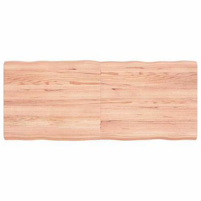 Table Top Light Brown 120x50x(2-6)cm Treated Solid Wood Live Edge