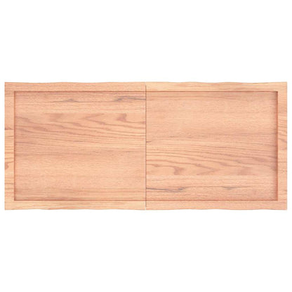 Table Top Light Brown 120x50x(2-6)cm Treated Solid Wood Live Edge