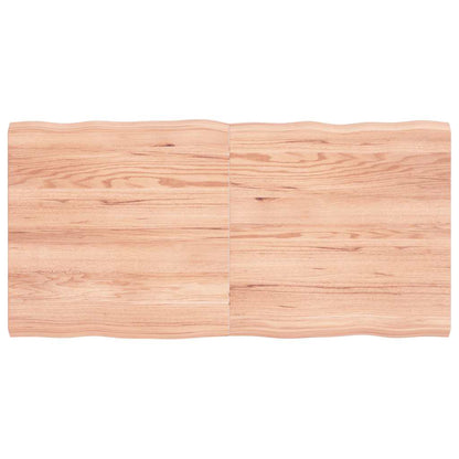 Table Top Light Brown 120x60x(2-4) cm Live Edge