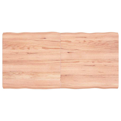 Table Top Light Brown 120x60x(2-6)cm Treated Solid Wood Live Edge