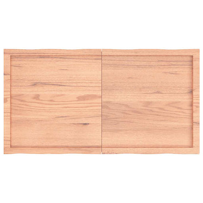 Table Top Light Brown 120x60x(2-6)cm Treated Solid Wood Live Edge