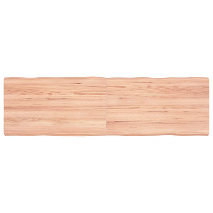 Table Top Light Brown 140x40x(2-4) cm Live Edge
