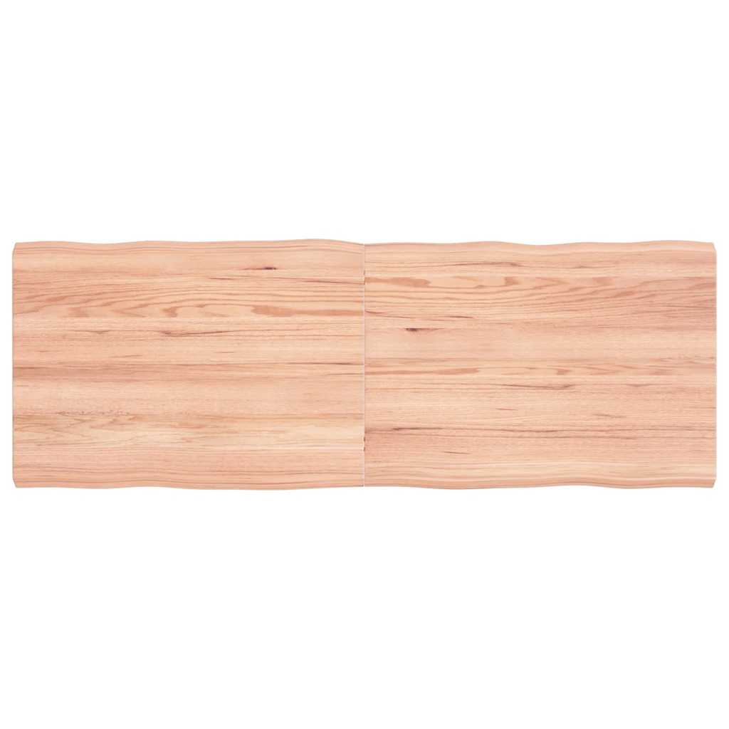 Table Top Light Brown 140x50x(2-4) cm Live Edge