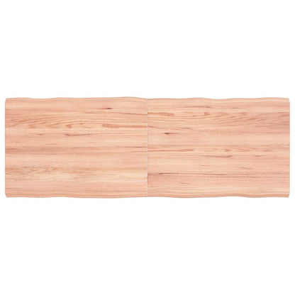 Table Top Light Brown 140x50x(2-4) cm Live Edge