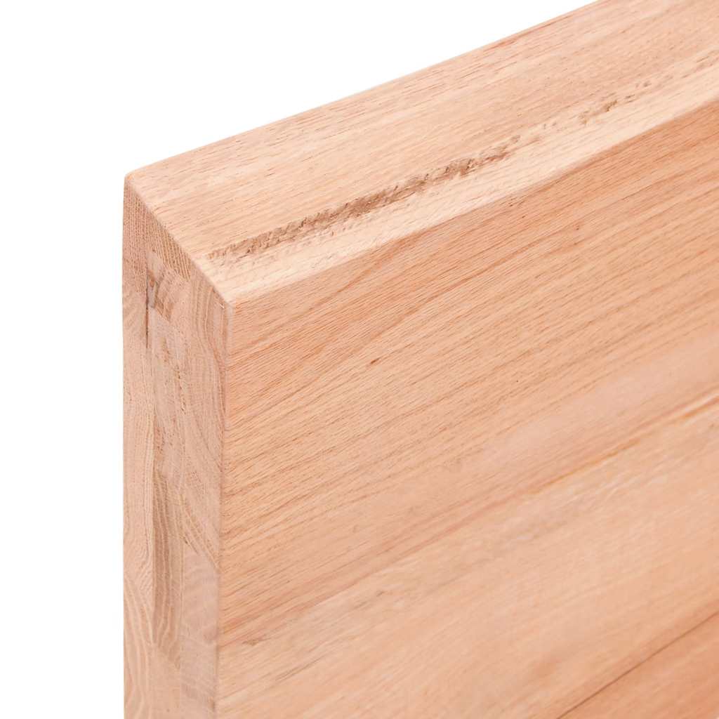 Table Top Light Brown 140x50x(2-6)cm Treated Solid Wood Live Edge
