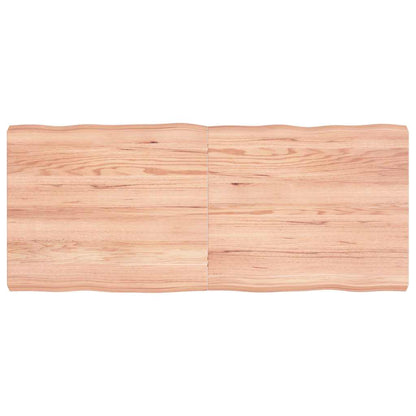 Table Top Light Brown 140x60x(2-6) cm Live Edge