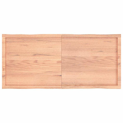 Table Top Light Brown 140x60x(2-6) cm Live Edge