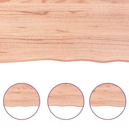 Table Top Light Brown 140x60x(2-6) cm Live Edge