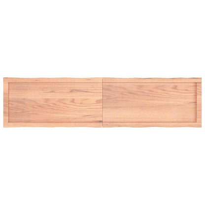 Table Top Light Brown 160x40x(2-4)cm Treated Solid Wood Live Edge