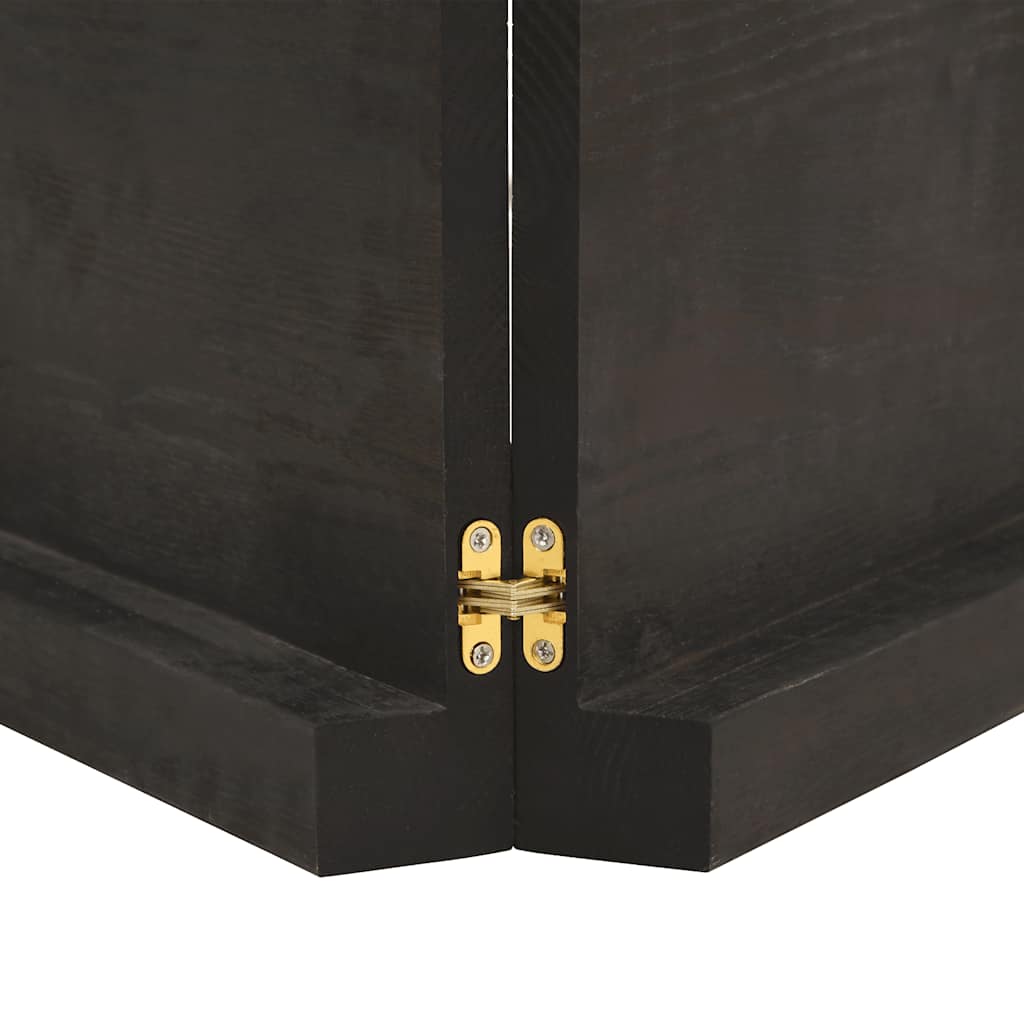 Table Top Dark Brown 140x40x(2-6) cm Treated Solid Wood Live Edge