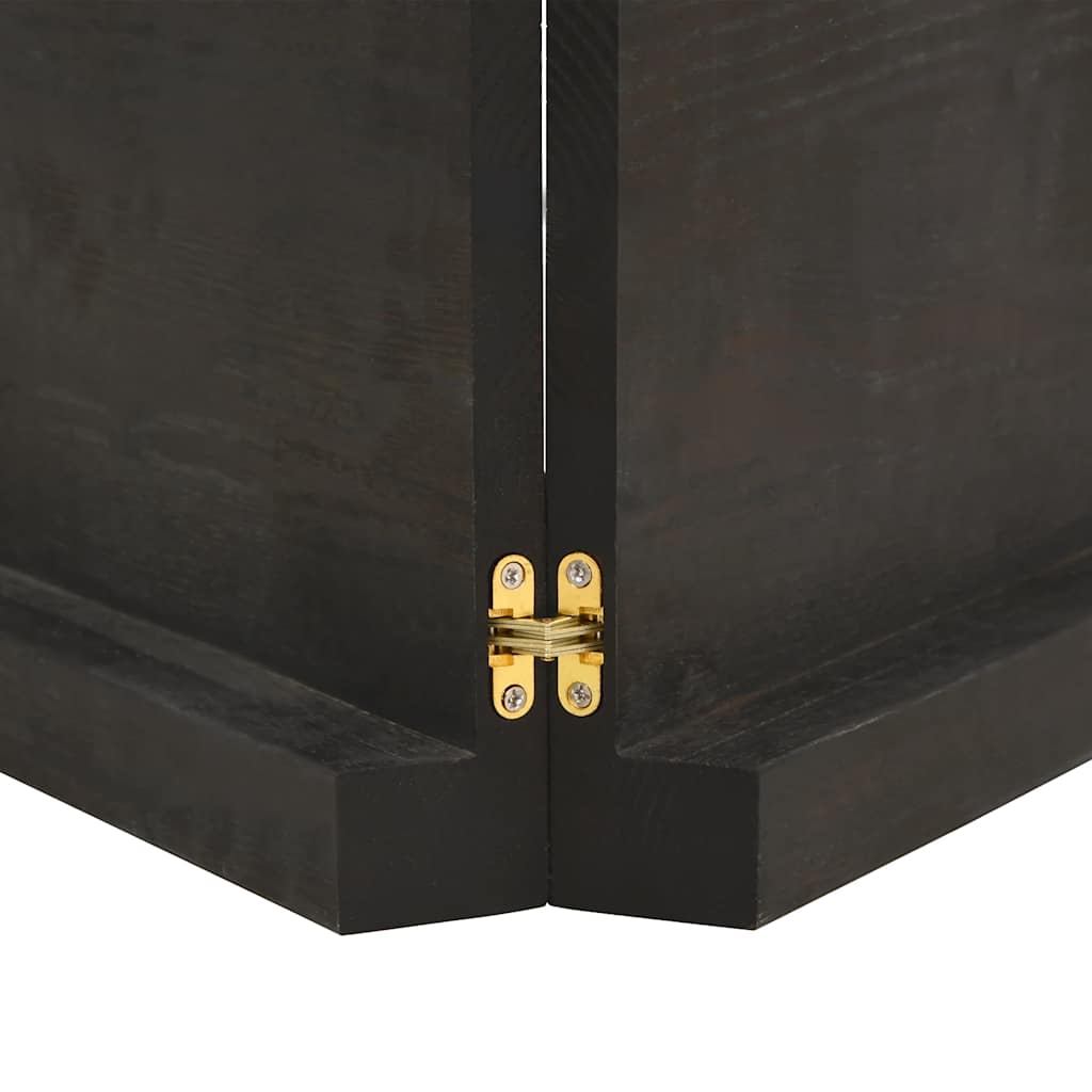 Table Top Dark Brown 140x60x(2-6) cm Treated Solid Wood Live Edge